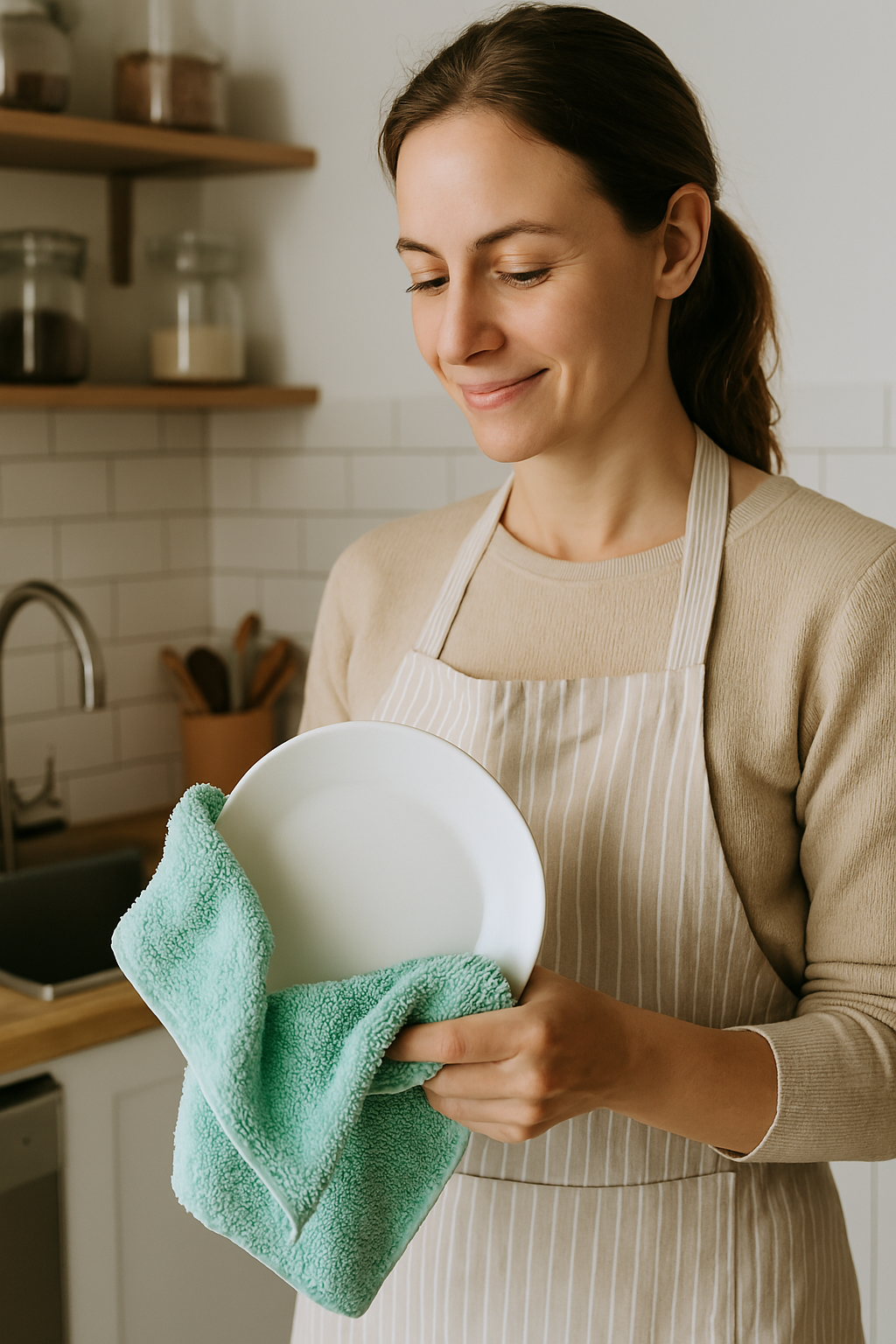 Fluffy Microfiber Kitchen Towels – 5 Pack (16” x 19”)
