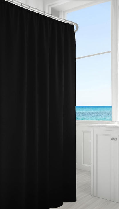 Fabric Shower Curtain or Liner – Weighted Hem & Rustproof Grommets