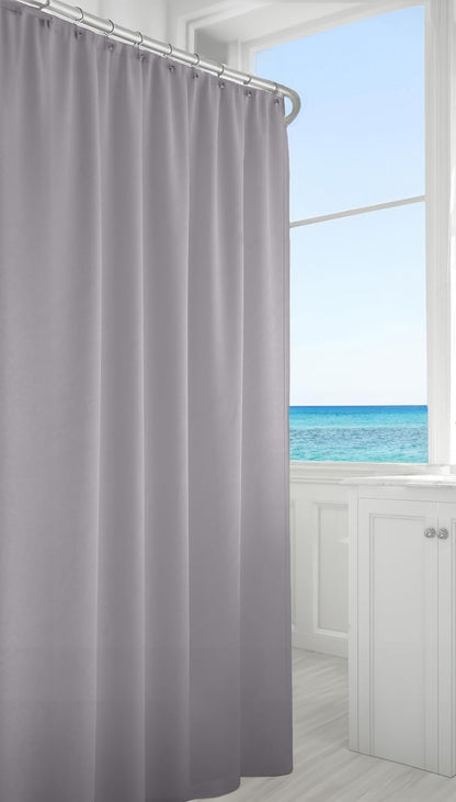 Fabric Shower Curtain or Liner – Weighted Hem & Rustproof Grommets