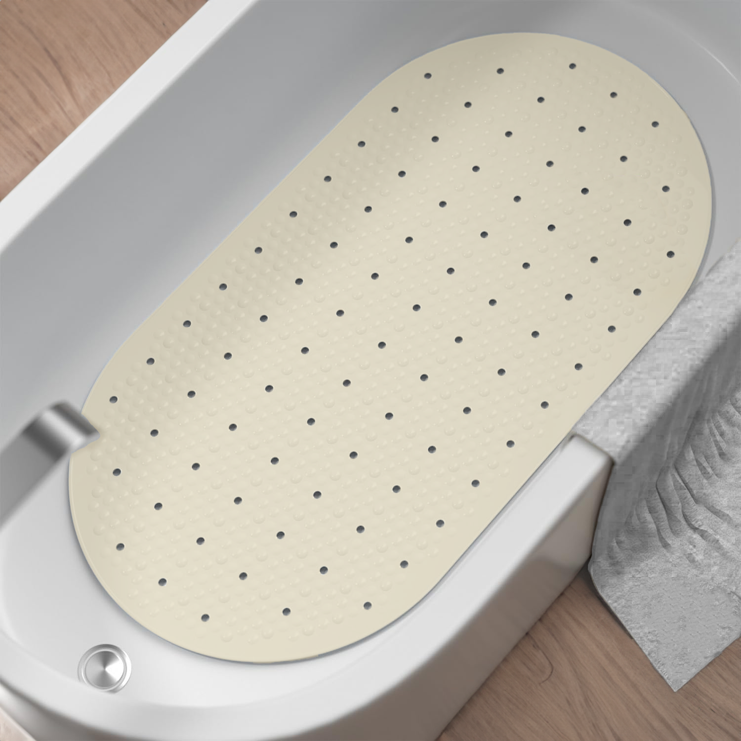 Bubble Bath Tub Mat – Non-Slip, Anti-Mildew (15.5” x 27”)