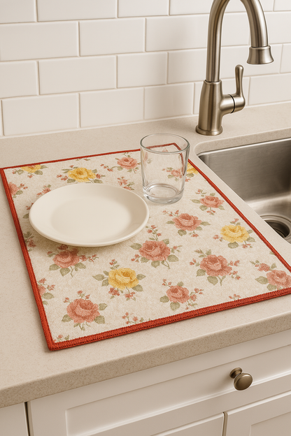 Absorbent Microfiber Drying Mat – 15" x 20" (Set of 1)