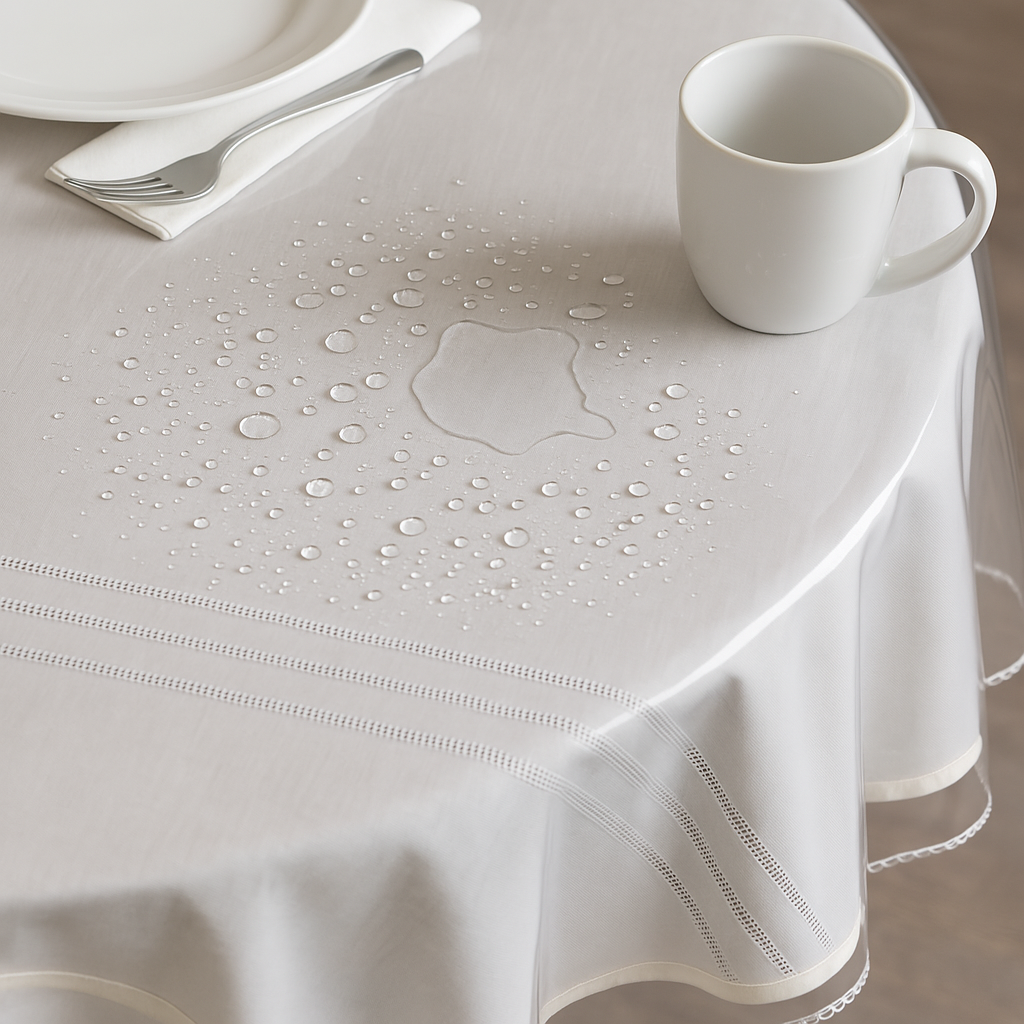 Clear Vinyl Tablecloth Protector – Waterproof & Wipeable