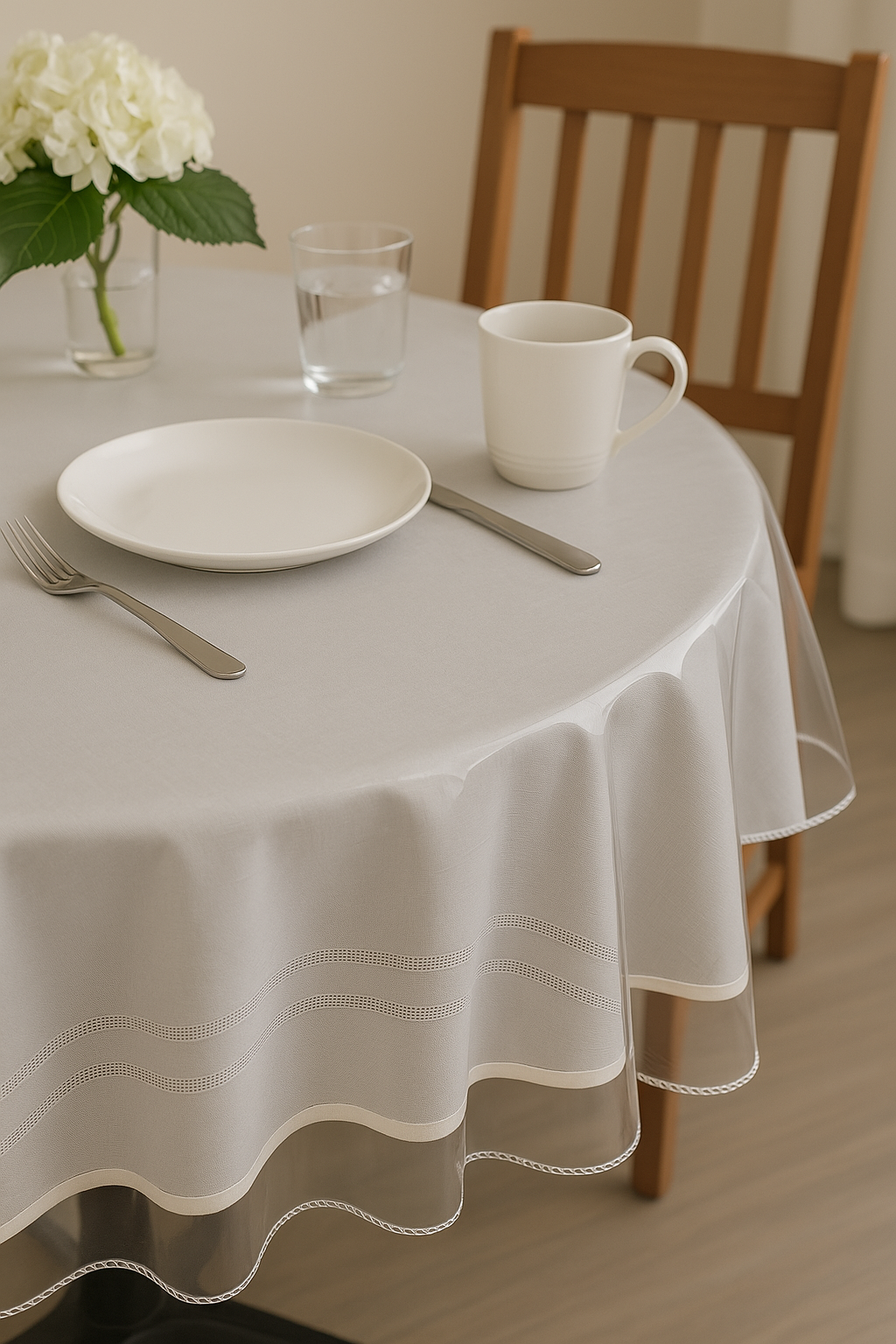 Clear Vinyl Tablecloth Protector – Waterproof & Wipeable