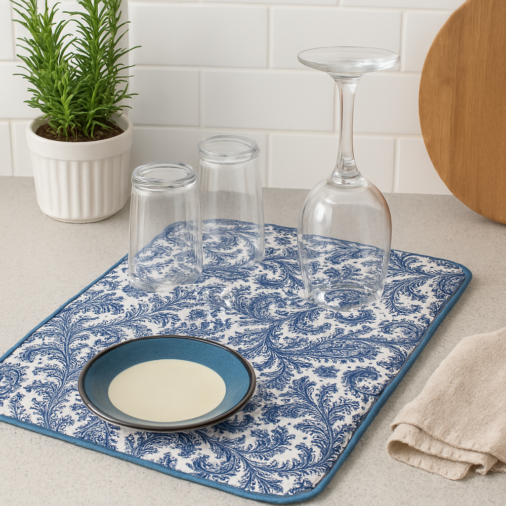 Absorbent Microfiber Drying Mat – 15" x 20" (Set of 1)