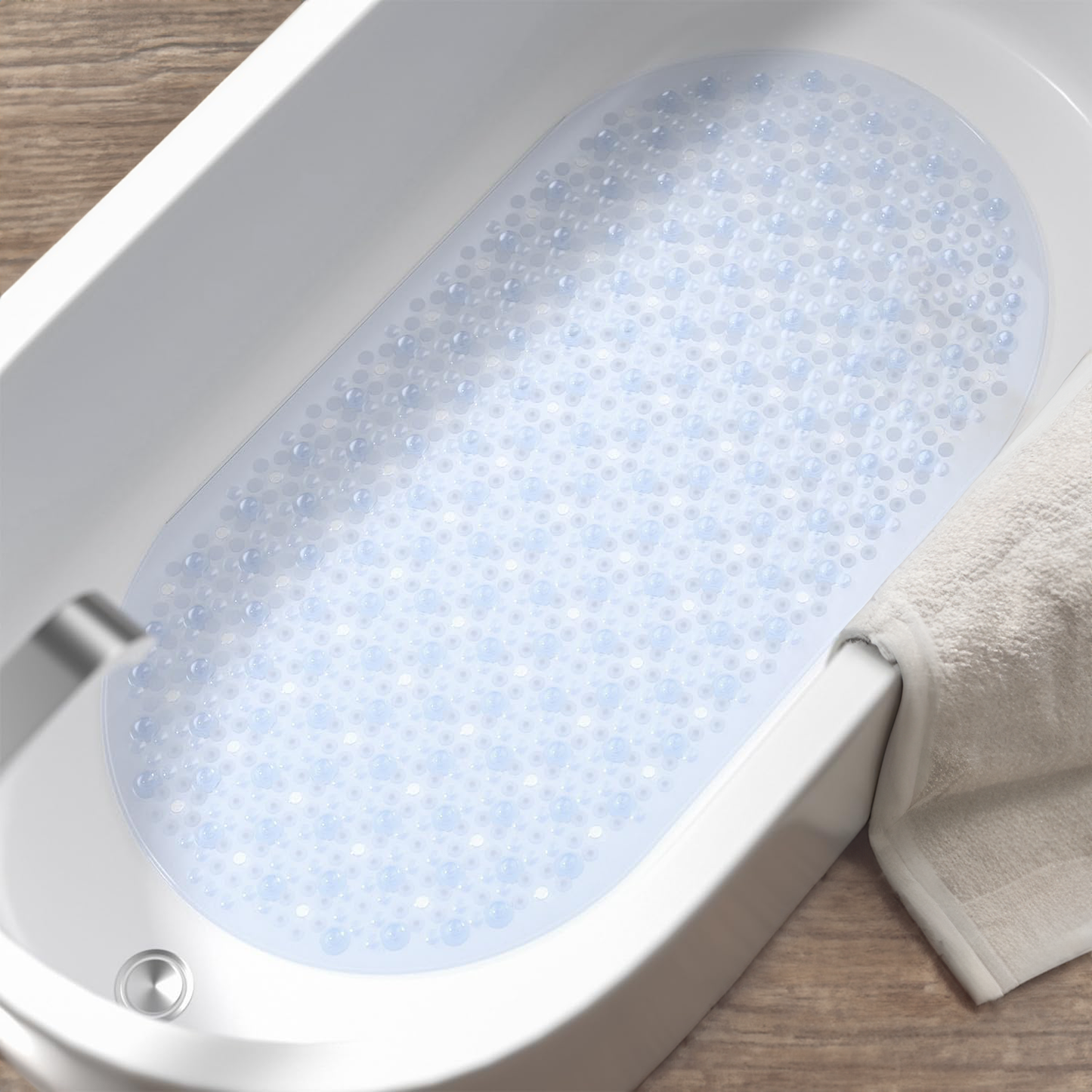 Bubble Bath Tub Mat – Non-Slip, Anti-Mildew (15.5” x 27”)
