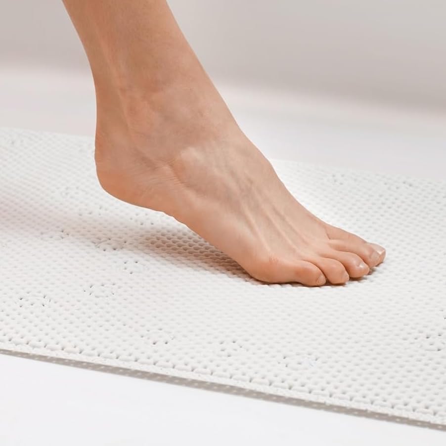 Non-Slip Waffle Tub Mat with Suction Cups – 35.9" x 17"