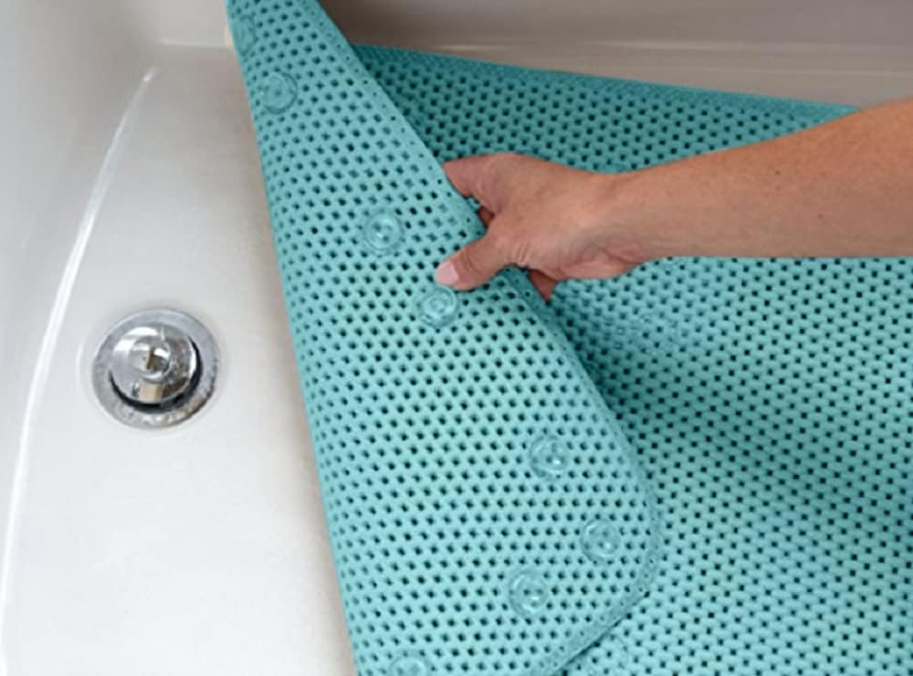 Non-Slip Waffle Tub Mat with Suction Cups – 35.9" x 17"