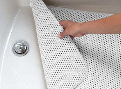 Non-Slip Waffle Tub Mat with Suction Cups – 35.9" x 17"